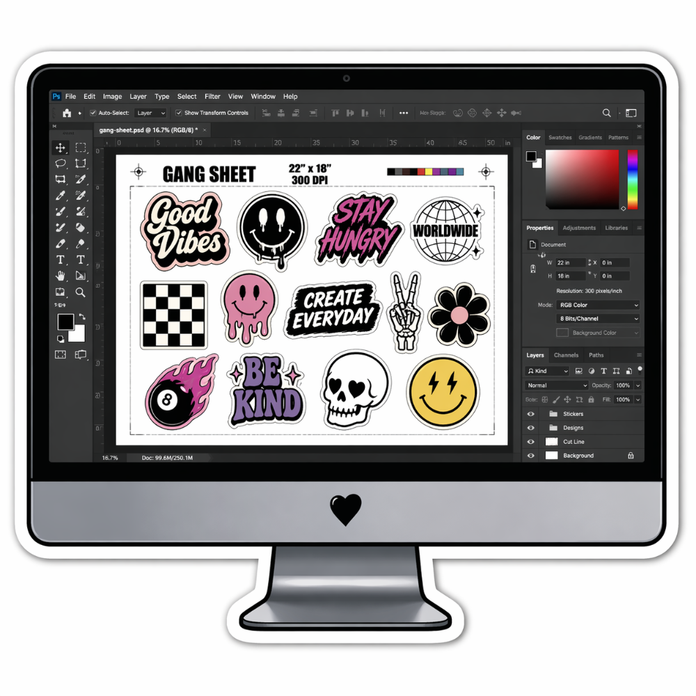 Rolling Canvas Gang Sheet